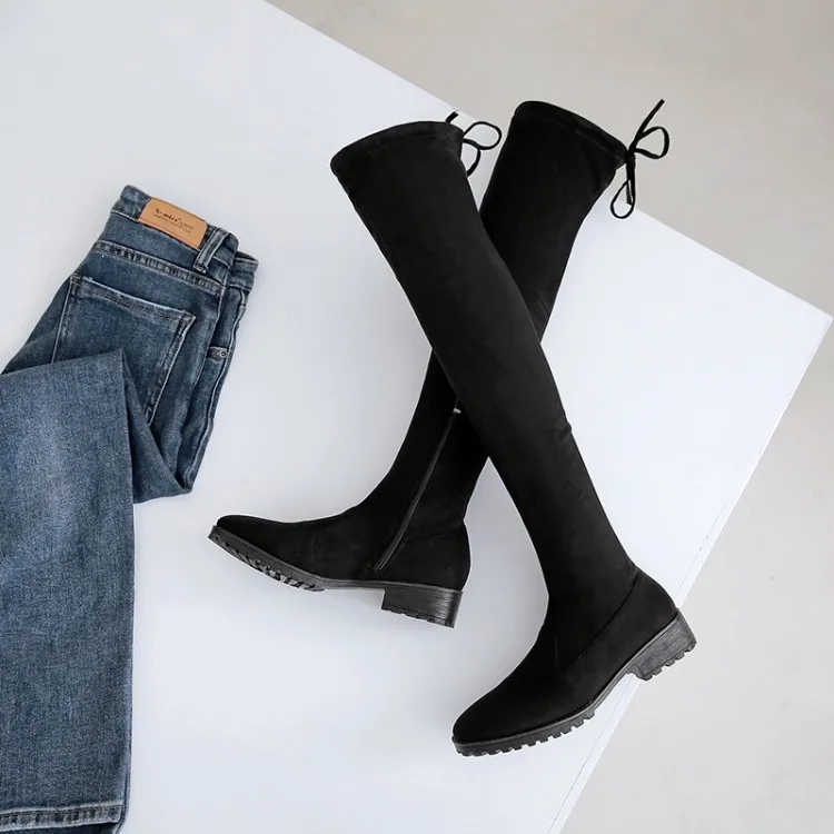 Big Size  11 12 thigh high boots knee high boots over the knee boots women ladies boots	shoes woman winter boots women