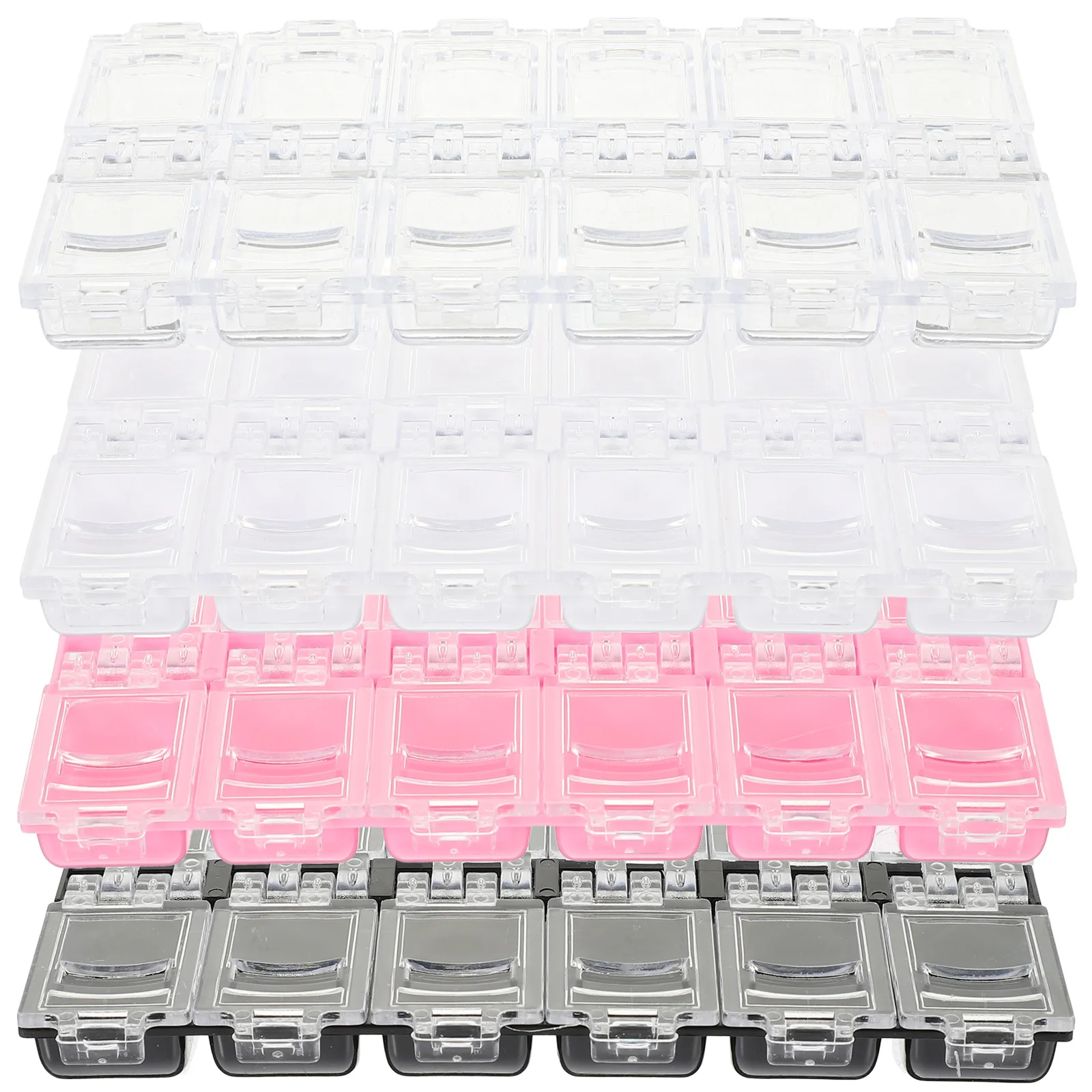 

12 Compartments Clear Plastic Nail Storage Case Organizer Containers for Glitter Rhinestones Sheets Flowers False Nails Easy
