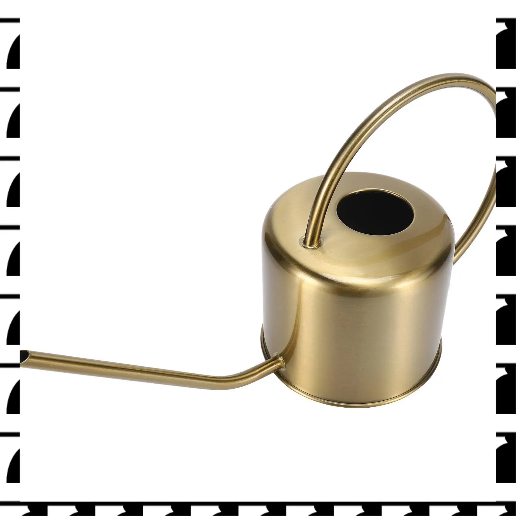 

A44U 2X Watering Can Golden Garden Stainless Steel 1300Ml Small Water Bottle Easy To Use Handle Perfect For Watering Plants