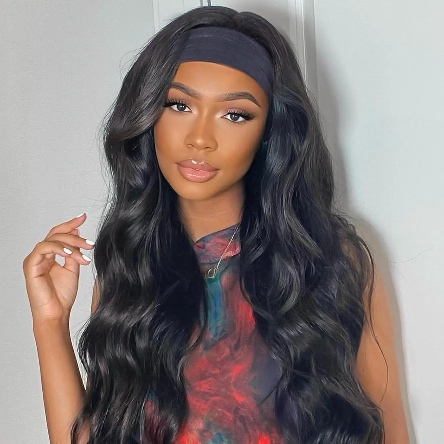 

Body Wave Headband Wig Human Hair for Black Women Glueless Wig Brazilian Virgin Human Hair Headband wig New Upgraded Breathable Sweat Wicking Headband Wig 180% Density Wear and Go Wigs