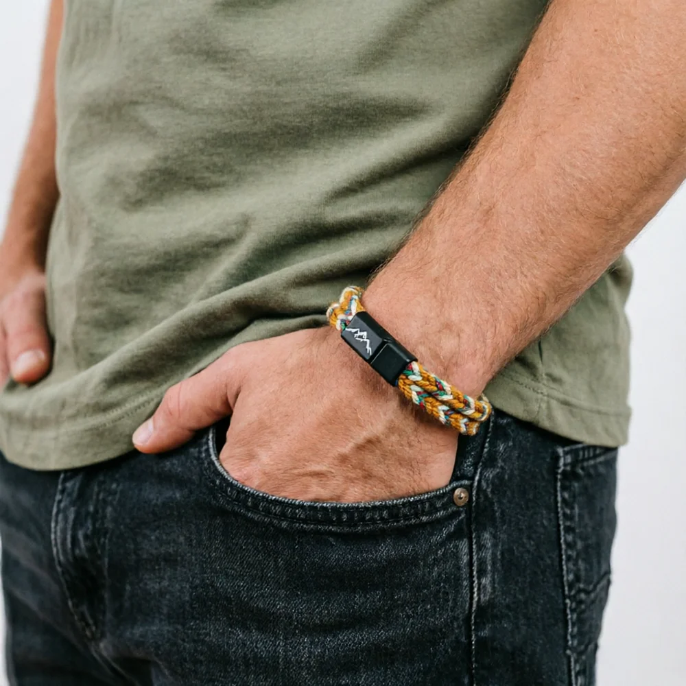 Vintage Ethnic Braided Rope Bracelet Unisex Apparel Accessories Magnetic Clasp Handmade Wrap Braslet Couple Casual Wrist Jewelry