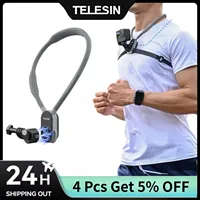 TELESIN soporte de teléfono de silicona de liberación rápida para Gopro Hero13 12 11 10 9 DJI OSMO Action 5 4 3 Insta360 X4