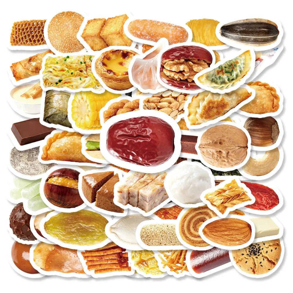 120 Pcs Food & Snack Stickers - High-Aesthetic Waterproof Decals for DIY Cup Decor & Handcraft Projects Giajar Sticker Store