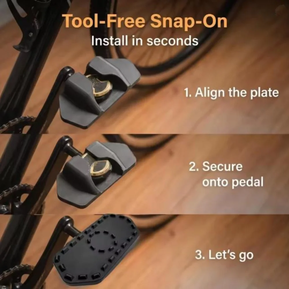 Flat Pedal Adapter for Wahoo For Speedplay Pedals Converts to Flat Platform for Regular Shoes Use 4.33 x 1.89 in - view 2