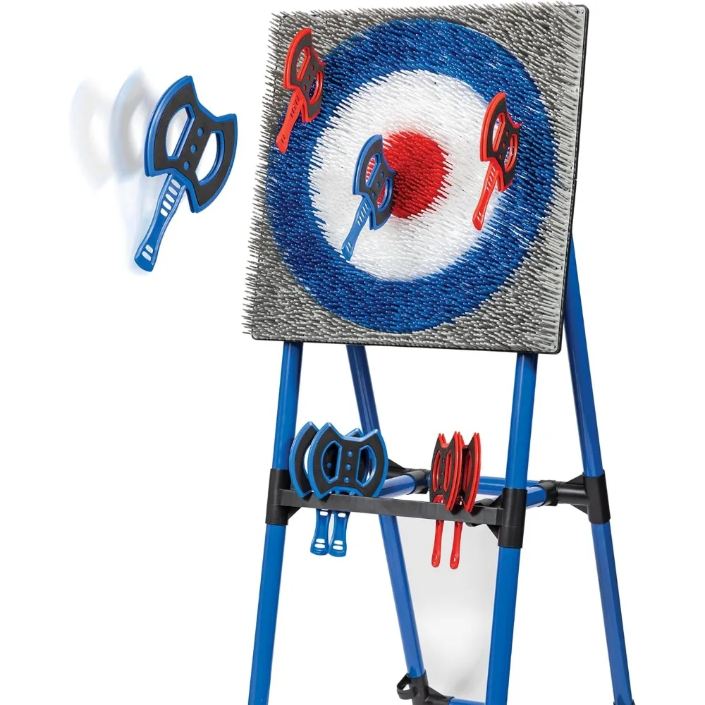 

Deluxe Steel Frame Axe Throw Target Game Set - Steel Frame for Indoors and Outdoors