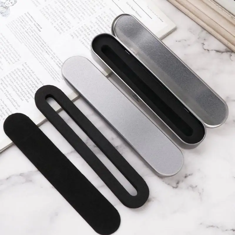 w89cブリキ型文房具ボックスメタルコンテナ噴水ペンケース空の缶コンテナ水彩ペンコンテナ金属鉛筆ボックス