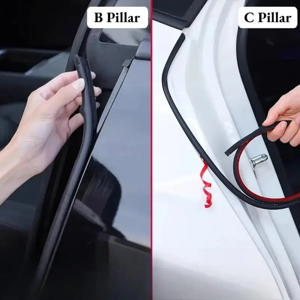 Für Tesla Model 3/Y/X/S Autotür-Kantendichtungsstreifen Gummi-Wetterschutzleiste Wasserdichter Schalldämpfender Auto-Dichtungsstreifen – Detail 10