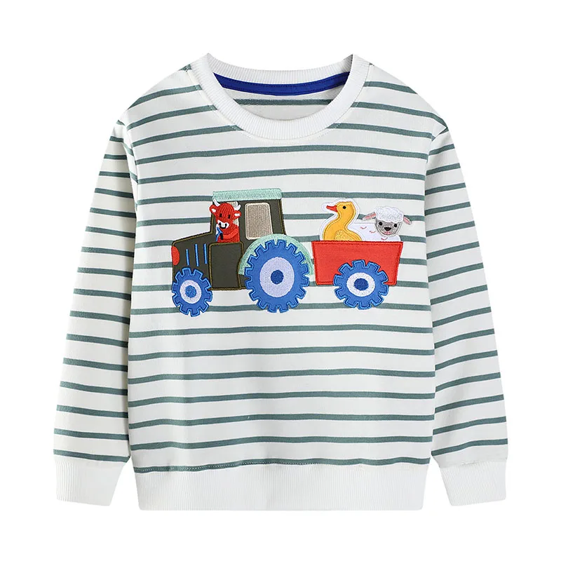 Little maven 2PCS Autumn Spring Children's Clothing Baby Boys Tractors Tops Hoodies SweaterShirts for Kids Clothes  2-7 Years