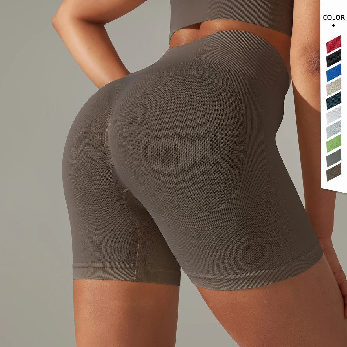 Seamless Woman Yoga Shorts Hip Push Up Quick-Dry Summer Sports Shorts High Stretch Peach Buttocks Solid Color Fitness Shorts