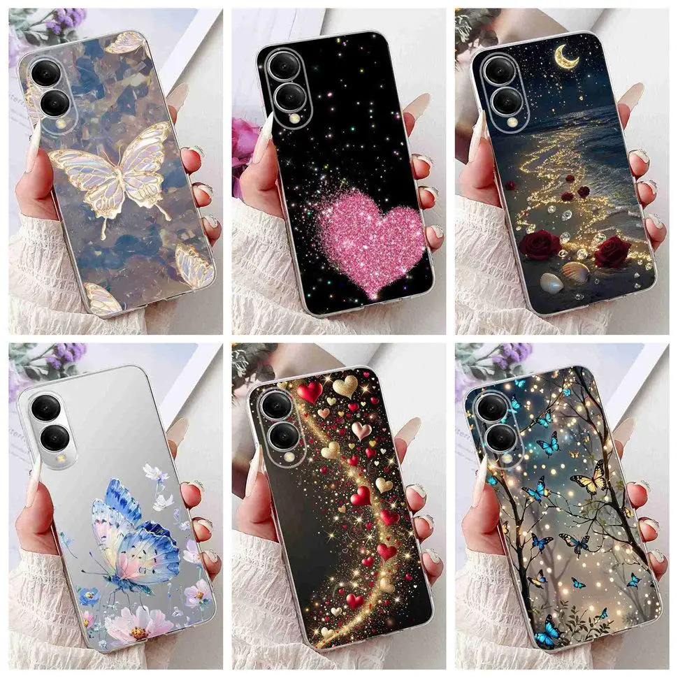 Für Samsung Galaxy S25 Rand 5G 6,7 "Fall Neue Design Schmetterling Weiche Silikon TPU Abdeckung Für Samsung S25 rand SM-S937B Stoßstange Shell