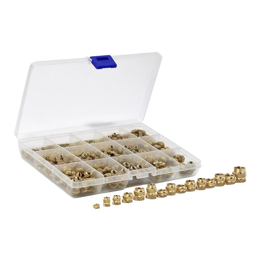 M2 M8 Insert Kit Brass Heat Set Inserts High Thermal Conductivity Consistent Quality Copper Nut Inserts Fastener 4 Mm