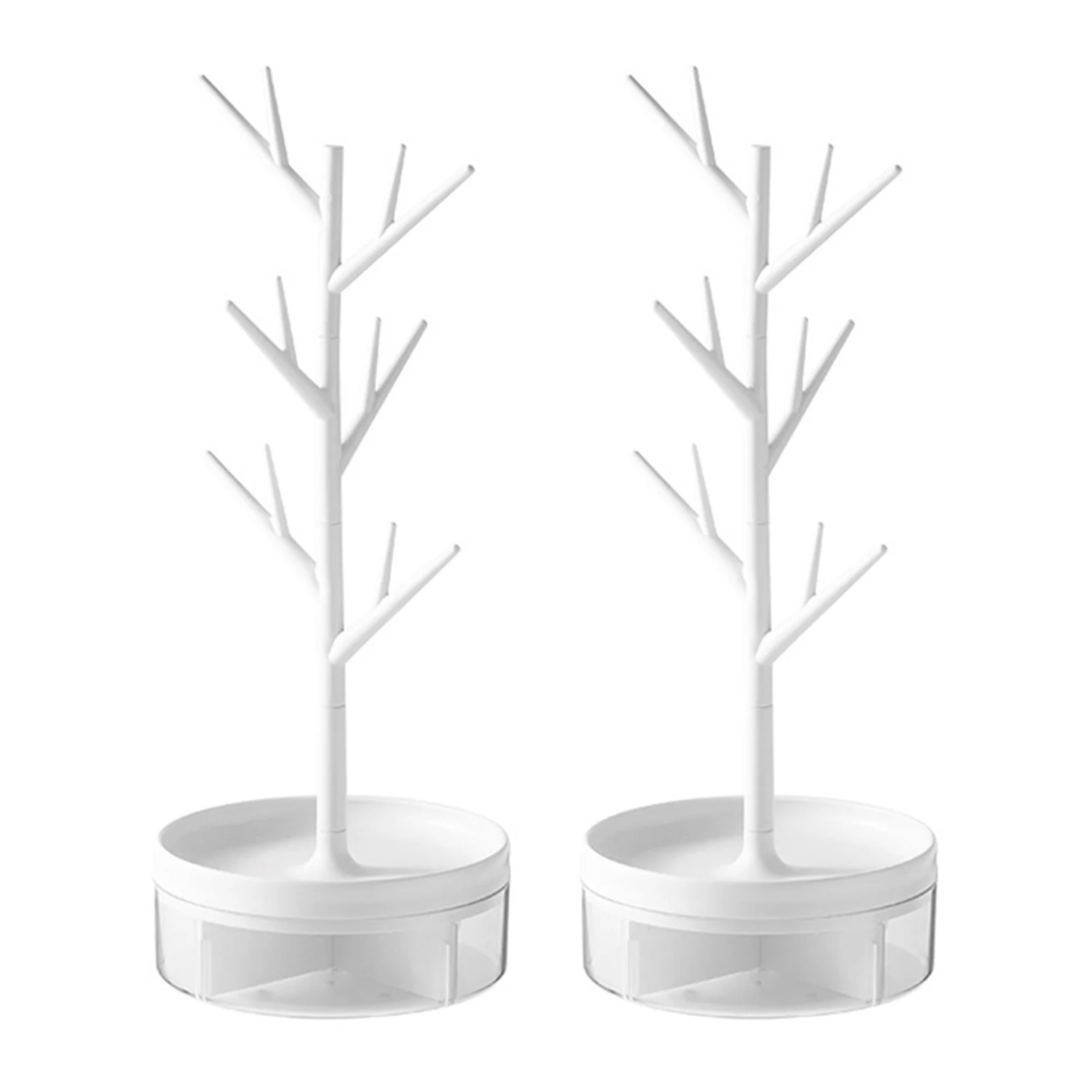 2PCS Creative Tree Shape Jewelry Storage Rack For Necklaces Earring Rings