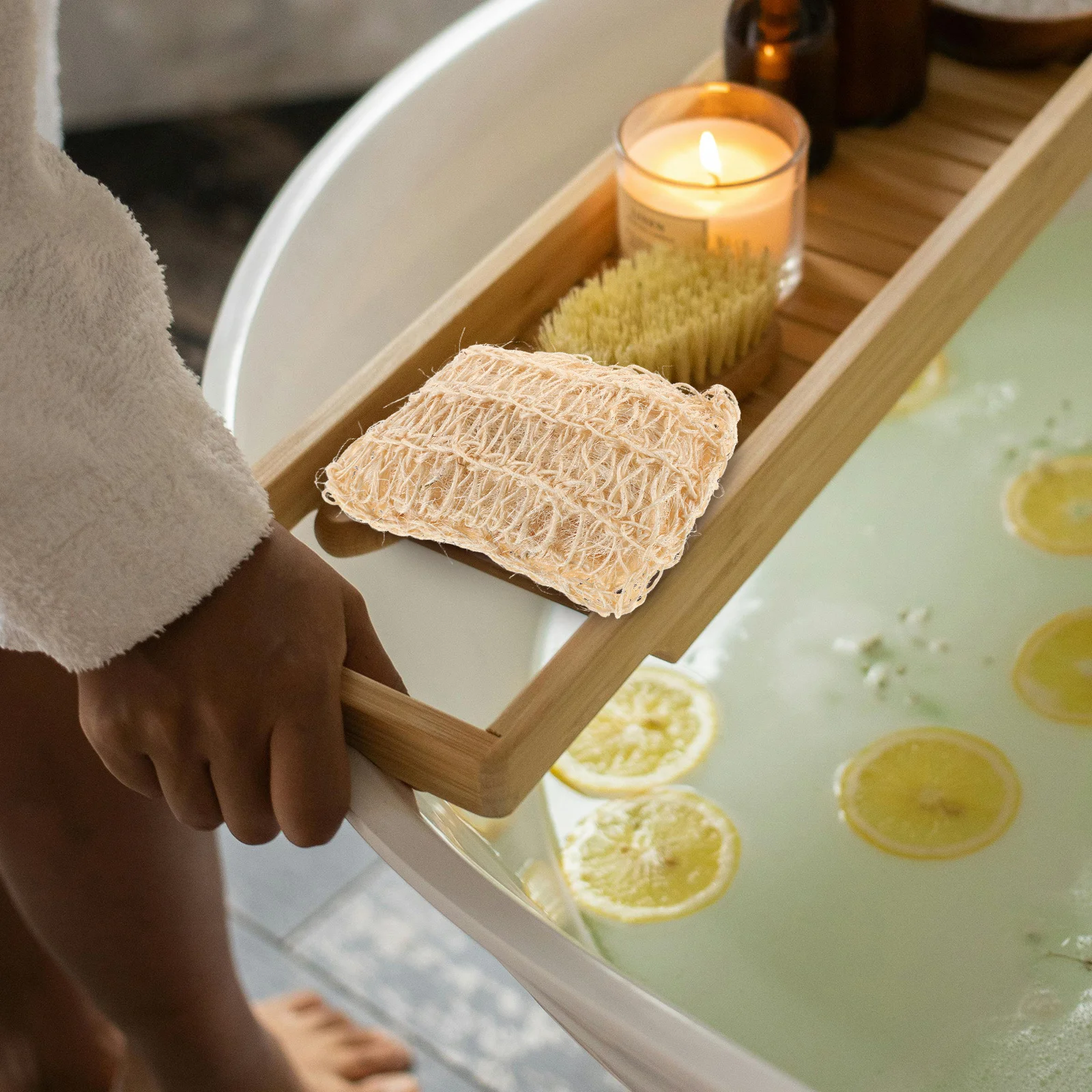 

2Pcs Loofah Bath Puff Exfoliating Shower Ball Soft Sponge Body Scrubber Dead Skin Remover Back Scrubber for Men Women