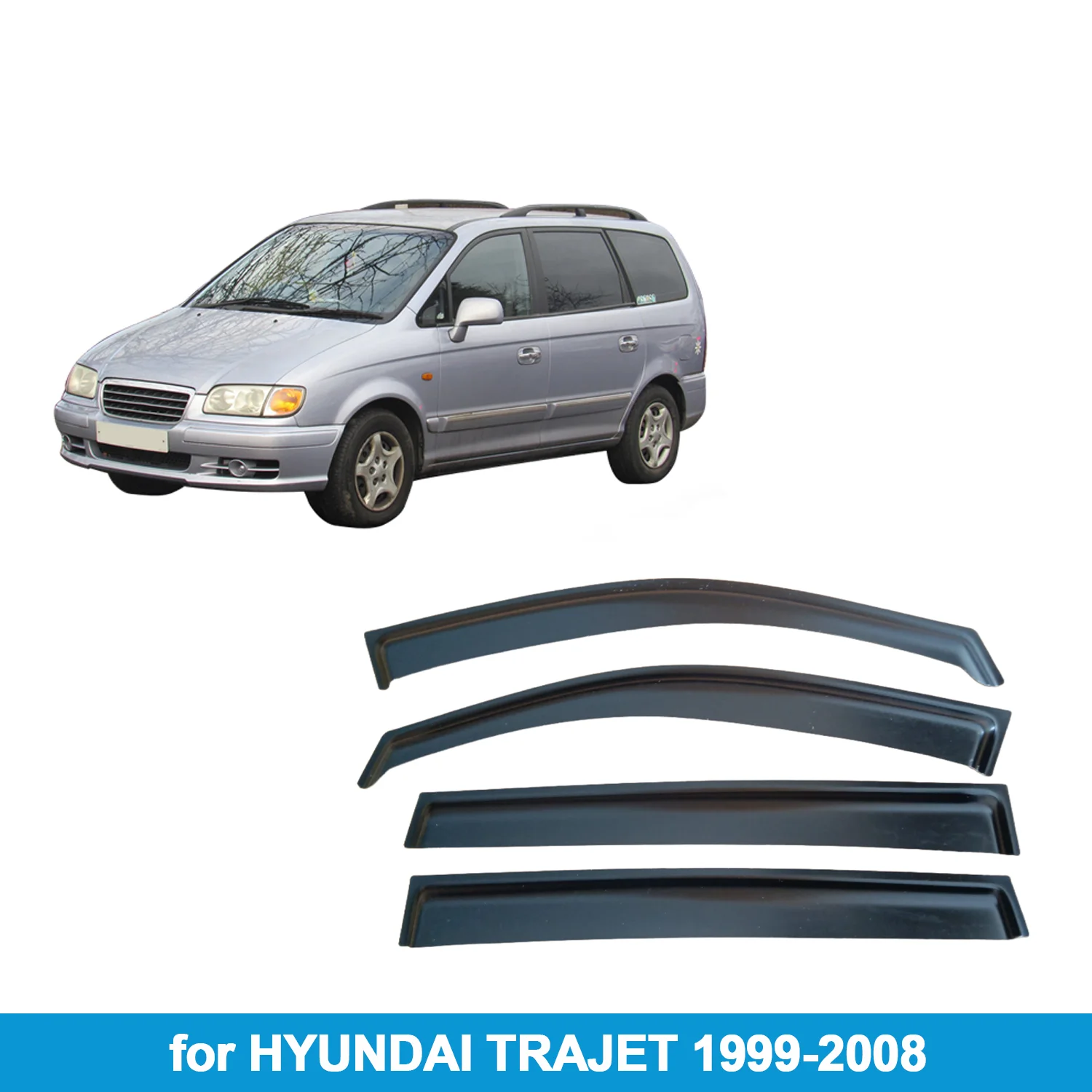 

Оконный козырек для HYUNDAI TRAJET 1999-2008, защита от дождя, боковой дефлектор, защита от атмосферных воздействий, лента для наружного крепления