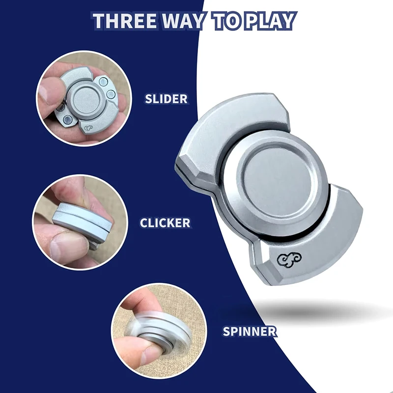 Wielokrotnego Użytku Magnetyczny Suwak Fidget Spinner EDC Zabawki Antystresowe dla Dorosłych Spinner do Ręki ADHD Lęk Autyzm Redukcja Stresu