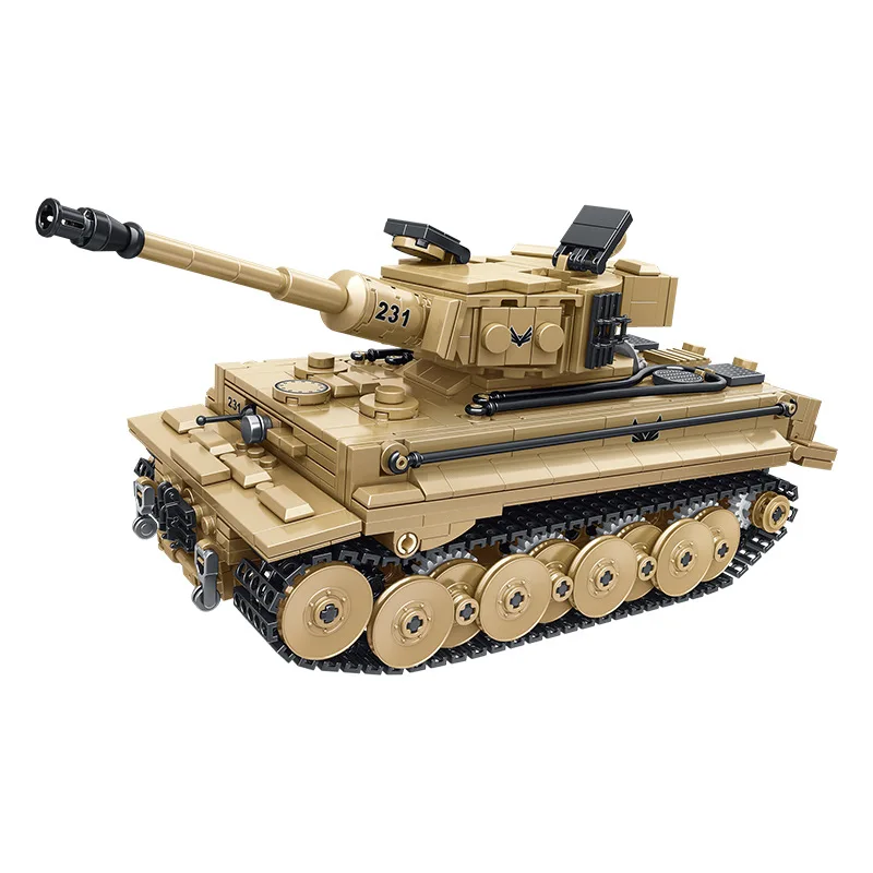 Germany Military 2.4Ghz Remote Control Vehicle World War Panzerkampfwagen VI Ausf. E Tiger Tank Block Army Brick APP RC Toy