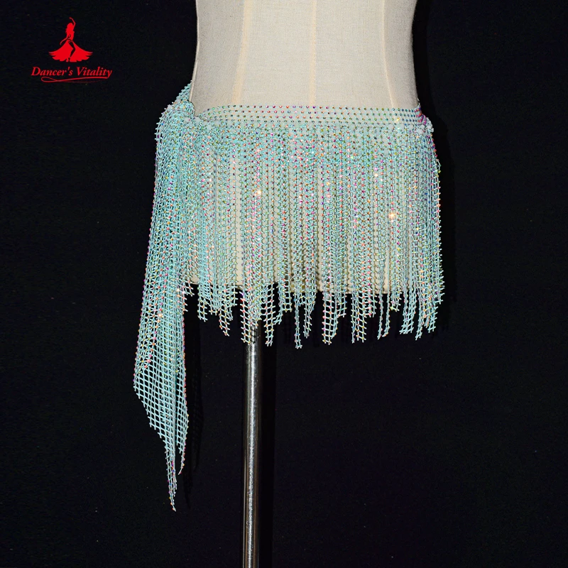 Belly Danced Accessory Mesh Senior Stones Belly Dancing Belt for Female Oriental Dance Clothing Girl\'s Dance Outfit