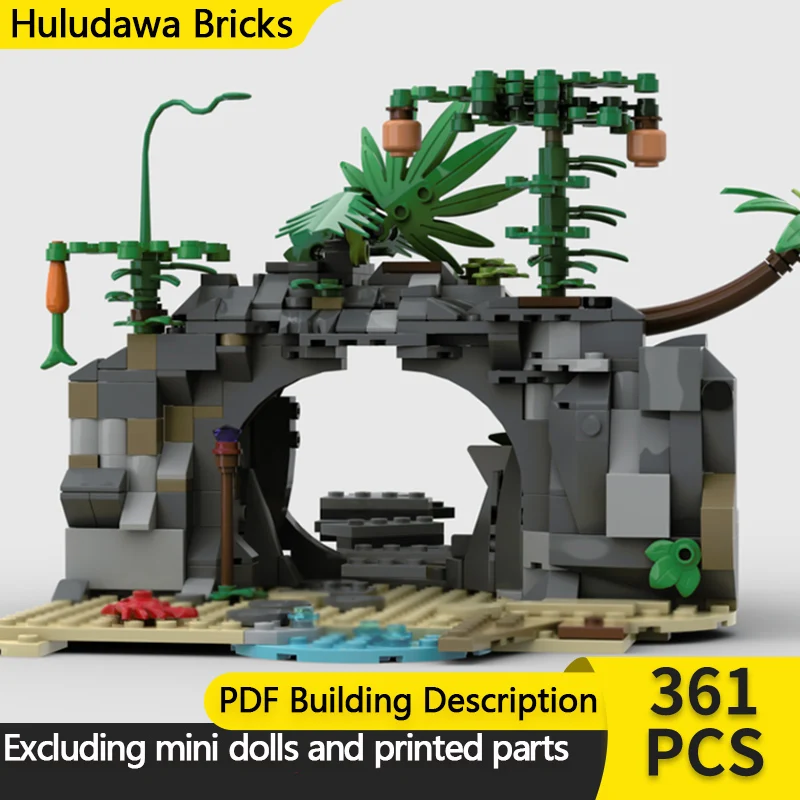 

Средневековый замок, модель MOC, строительные кирпичи, пещерный проход, вход, модульная технология, детские праздничные подарки, сборка игрушек, костюм