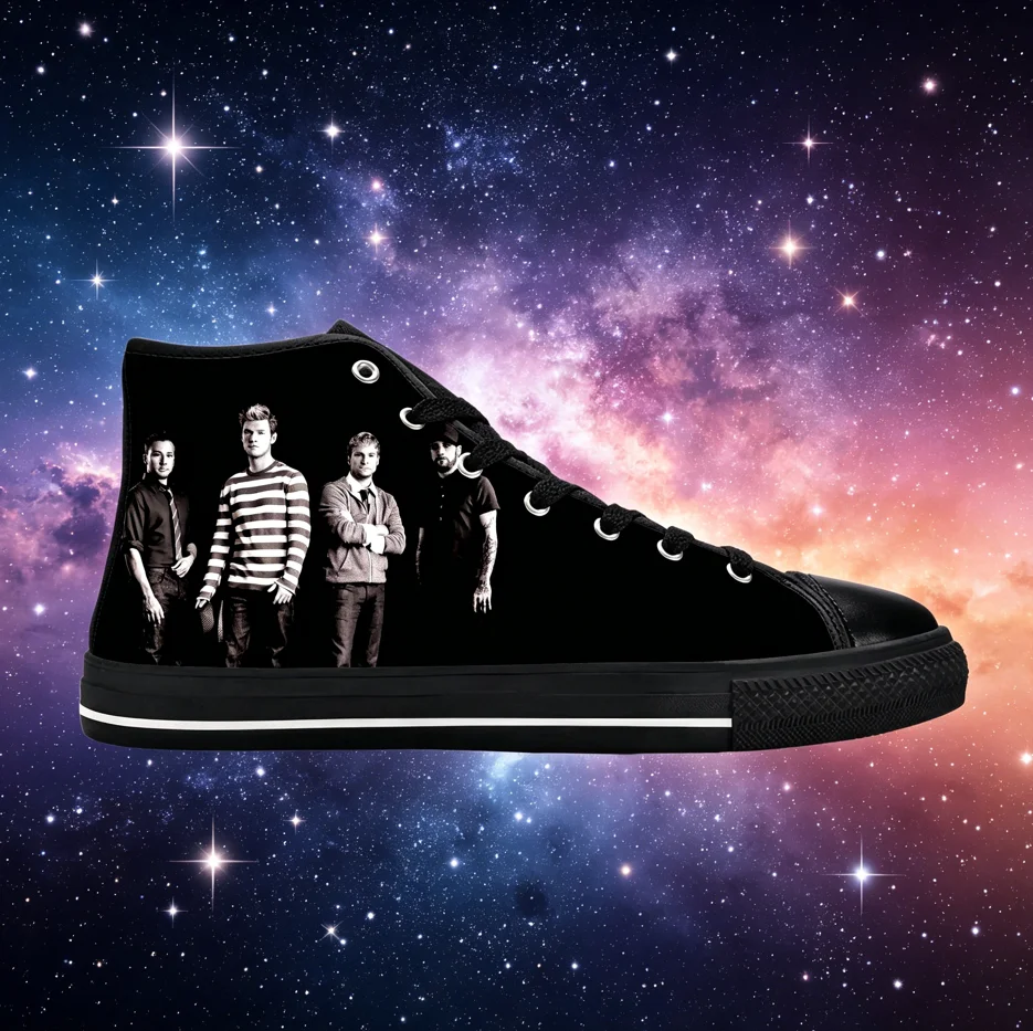 Backstreet Boys Logo Print Hig - Women Shoes Logo ulasan dan harga