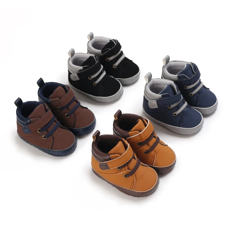 Autumn New Product Baby Foot Protection Walking Shoes Baby Shoes High Top For Children Aged 0-1  Soft Sole  Anti Slip