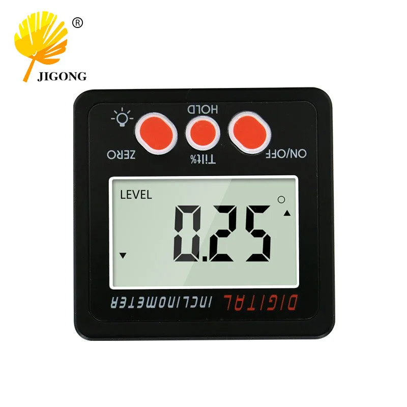 IP54 precision electronic digital display inclinometer 4 * 90 degree protractor angle box, protractor slope meter level
