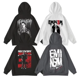 2025 Eminem Women Fashion Hoodies Print Pullover Hooded Music Rapper Hip Hop Joggers Singer Fleece Sweatshirt for Fans Men Tops