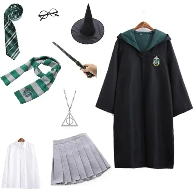 Costume cosplay Haloween Magic Robe Mantello con cravatta Costume per bambini per adulti Regalo Potter Cosplay