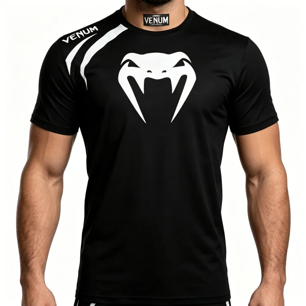 Sports Short-sleeve T-shirt Snake Pattern Breathable Comfortable for Fitness Training Daily Casual