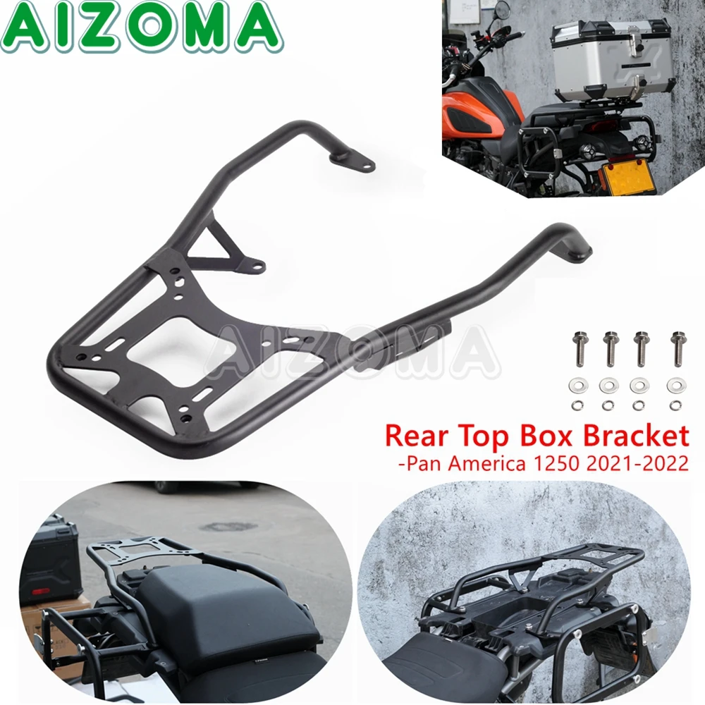 

Motorcycle Top Box Rack For Harley Pan America 1250 RA1250 RA1250S Rear Trunk Mounting Bracket Tail Case Boxes Carrier 2021-2024