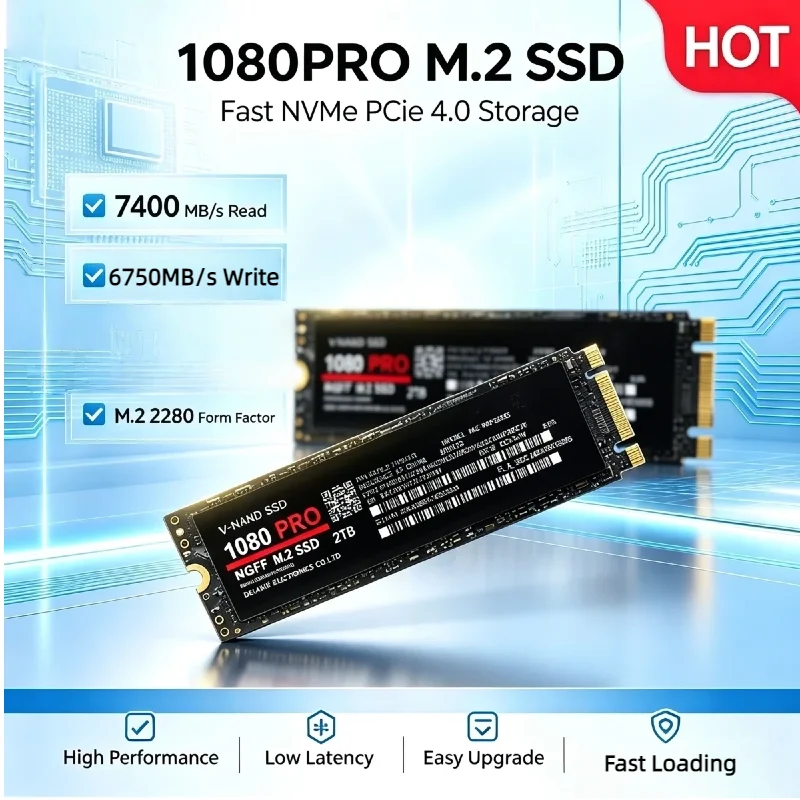 1080PRO NGFF M.2 NVMe SSD 1TB 2TB Original Internal Solid State Drive High Speed Hard Disk for Notebook Desktop Laptop PC