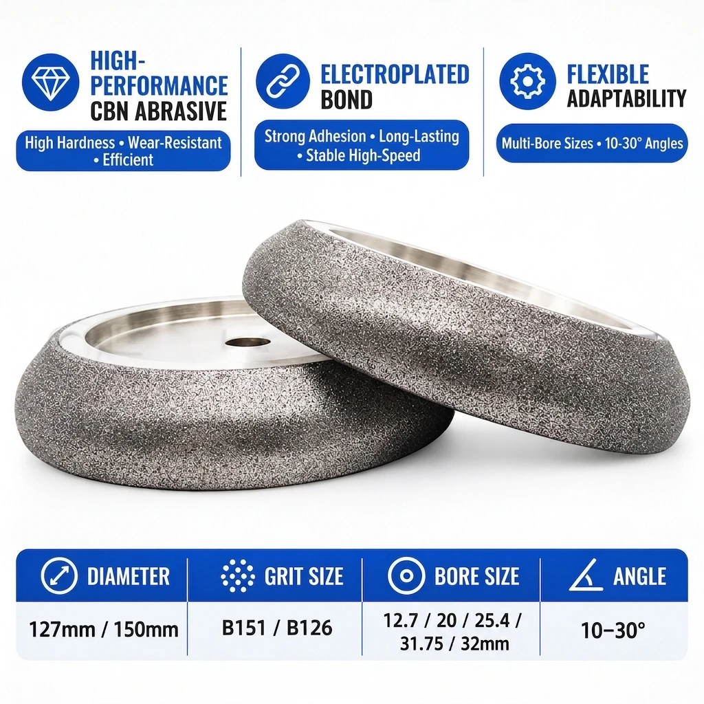 CBN Band Saw Blade Sharp Diamond Grinding Wheel Electroplating Grinding Wheel Sharpening Wood Band Saw Blades