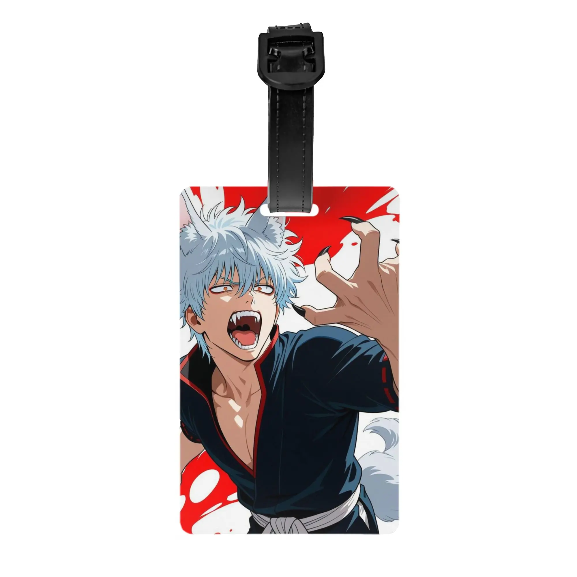 

Custom G-Gintamaes Cartoon Luggage Tag Privacy Protection Baggage Tags Travel Bag Labels Suitcase