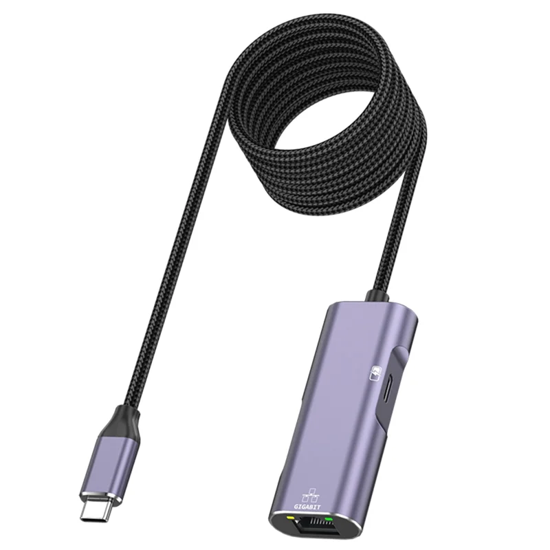 AA87 PD32 Typec-기가비트 네트워크 카드 화웨이 라이브 방송용 충전 기능이 있는 휴대폰 네트워크 케이블 변환기