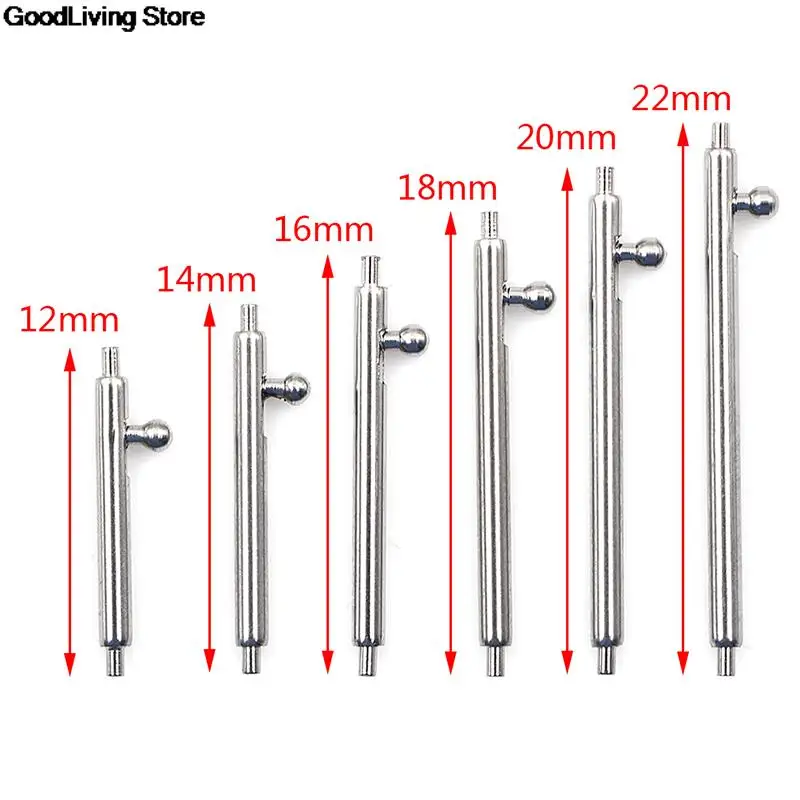 10pcs Quick Release Watch Band Single Switch Spring Bars 16mm 18mm 20mm 22mm 24mm Strap Link Pin Stainless Steel