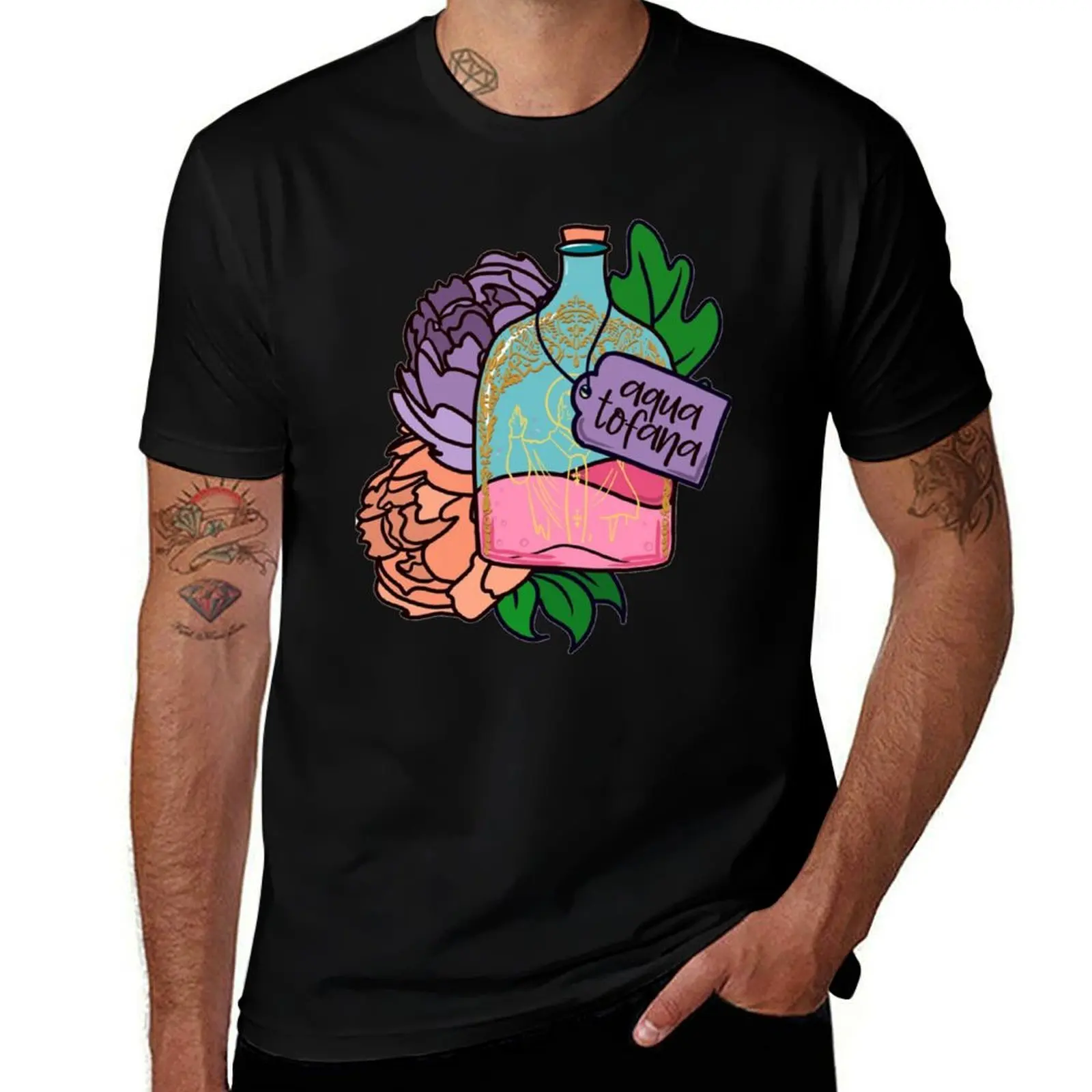 

Aqua tofana - bailey sarian suspish T-Shirt summer 2025 T-shirts oversize customizeds black t-shirts for men