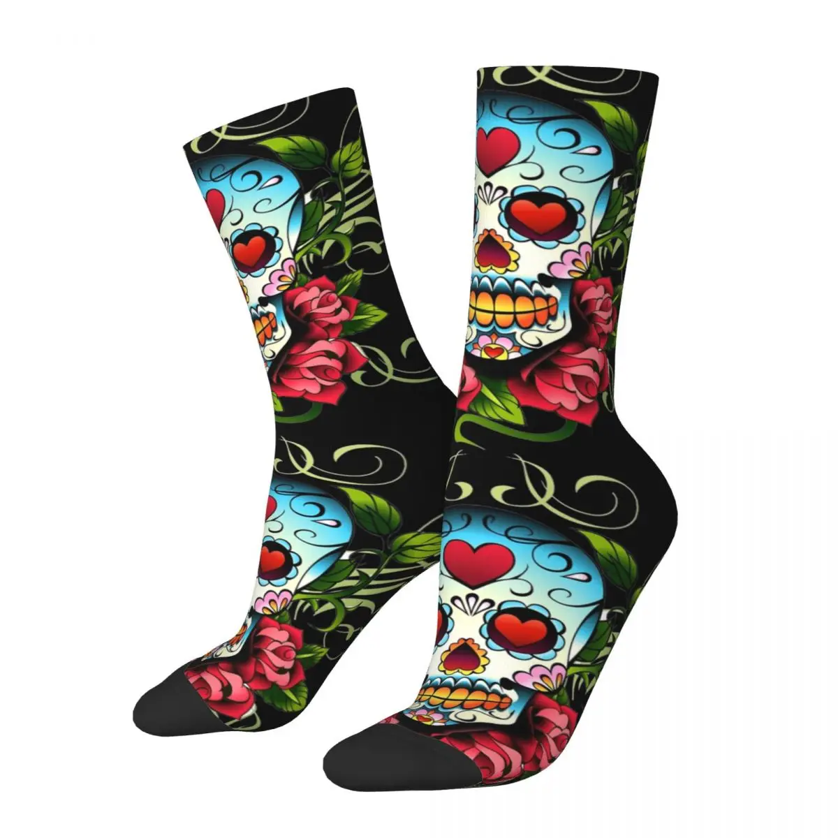 

Day Of The Dead Sugar Skull Stockings Pattern Korean Socks Spring Non Slip Socks Adults Men Running Sports High Quality Socks