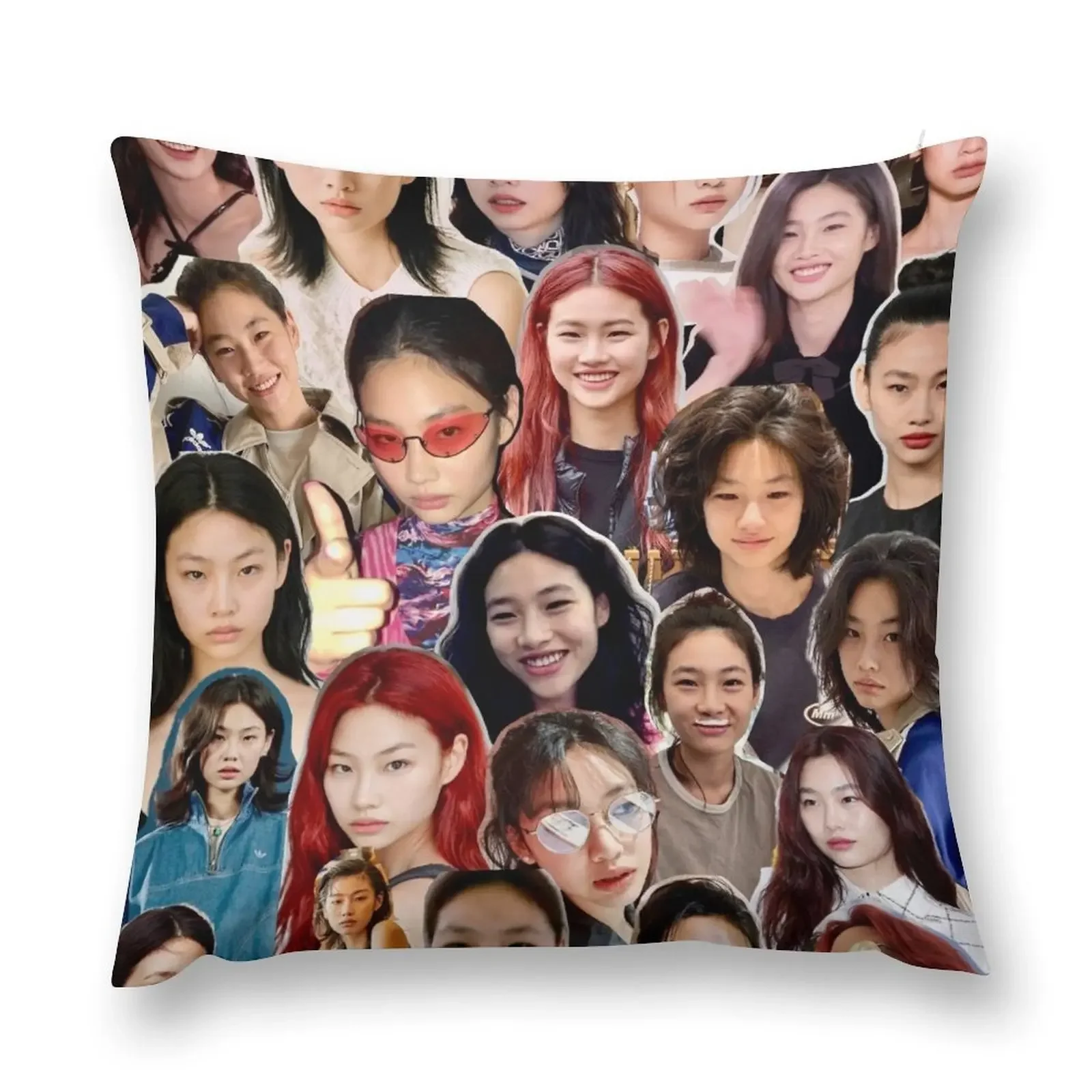 

HoYeon Jung collage Throw Pillow luxury home accessories Cushions For Sofa christmas decorations for home 2025 pillow