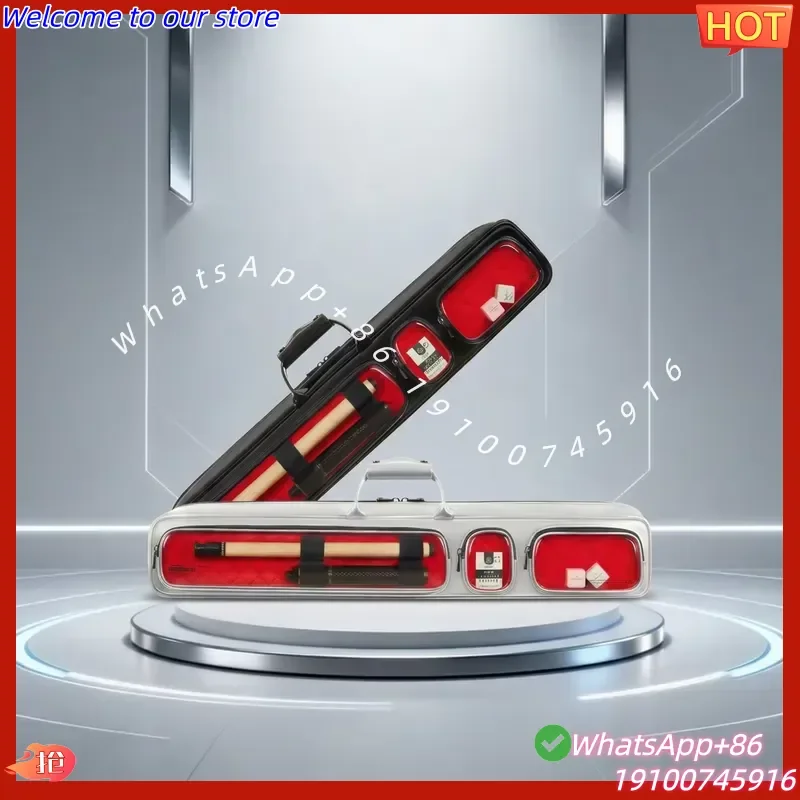 2026 For Holographic Series 3B4S Microfiber Transparent Protective 7-Hole Hard Billiard Pool Stick Bag 1/2 Rod Box for