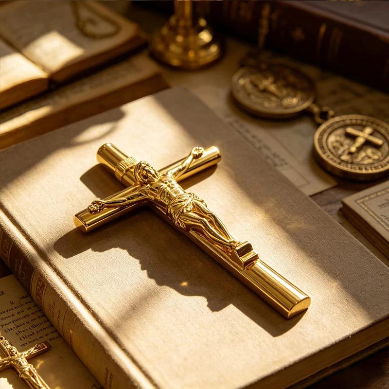INRI Jesus Cross Crucifix Metal Pen Religious Christian Gift Gold Silver Antique Bronze Writing Stationery Office Accessories
