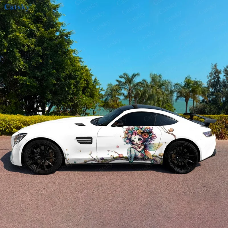 

Colorful Forest Elf Car Side Sticker Decoration, PVC Waterproof Scratch Resistant Decal, Car Protection, Auto Accessories Gift