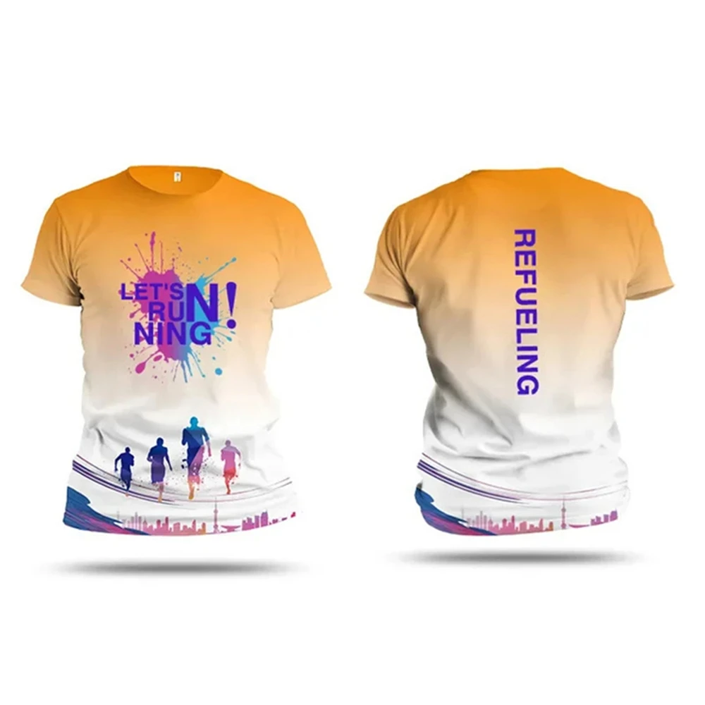 Man T Shirt Running Sports 3d Printing Summer Quick Dry Short Sleeve Crew Neck Outdoor Running Walking Lightweight t-shirts