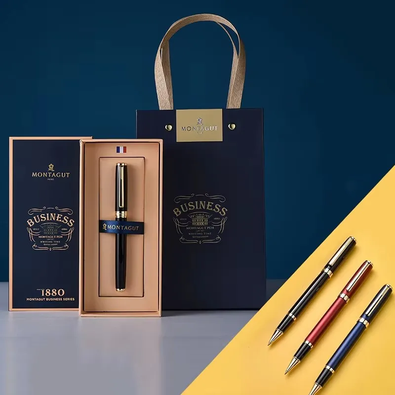 

Luxury Treasure Bead Pen Gift Box Set Office Metal Men'S Business Signature Pen Pearl Roller Ball Pen Ball Pen School Supplies