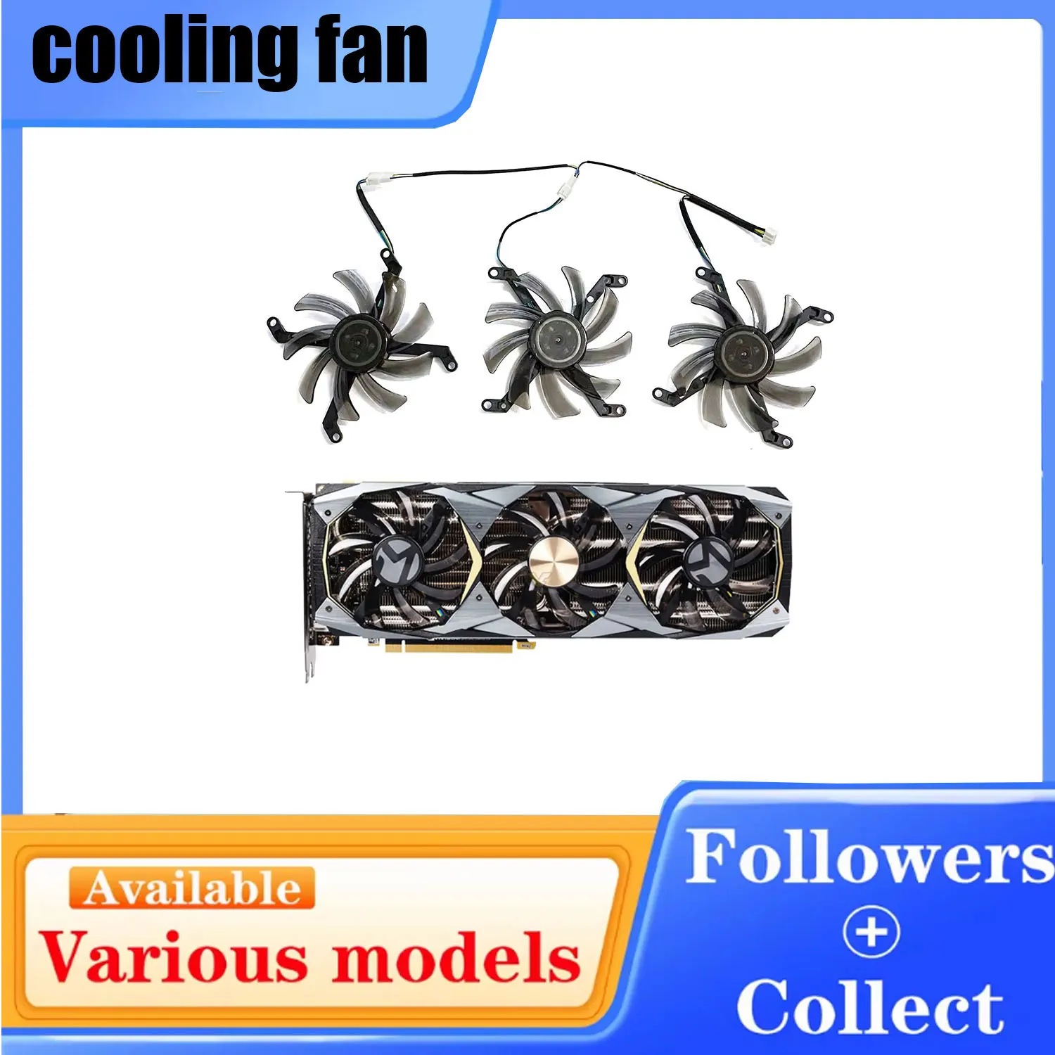 Cooling fan 4PIN 85MM T129215SU suitable for IMAXSUN GeForce RTX2080 2080ti Wind OC V2 graphics card