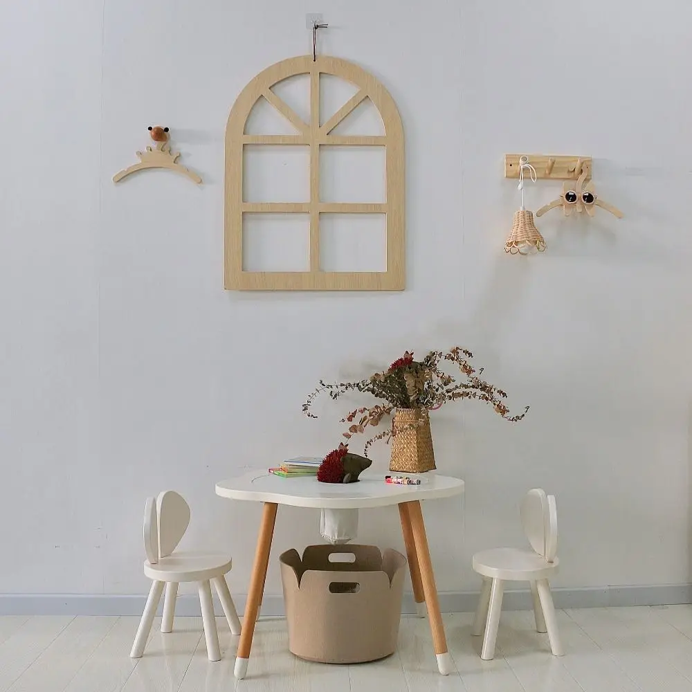 Photo Props Listing Decoration Bedroom Background Wood Craft Window Shaped Pendant Alphabet Wall Hanger Wood Hanger Pendant