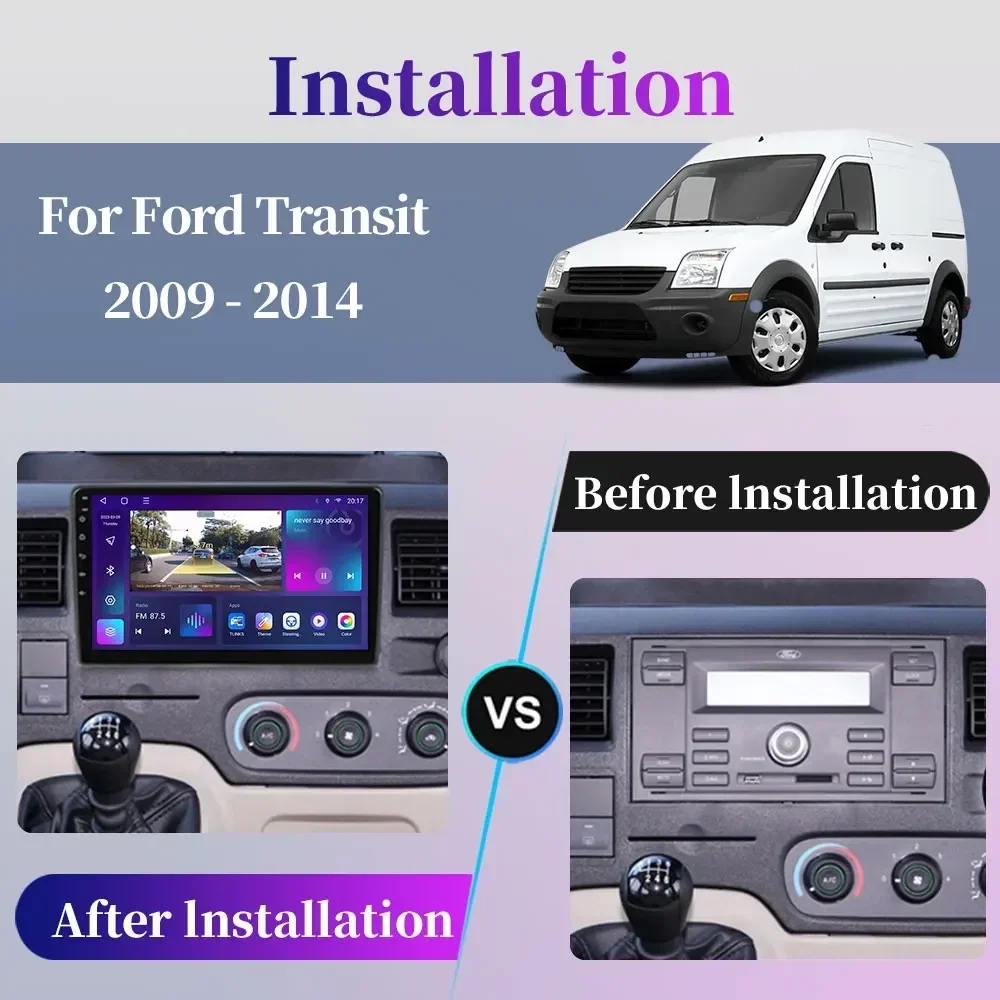 Android Car Radio For Ford Transit Focus 2004 - 2014 Multimedia Video Palyer Navigation GPS Carplay Touch Screen Auto Stereo 8G