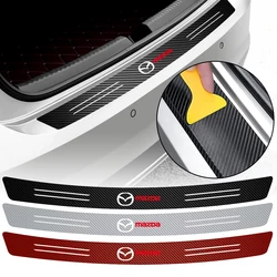 1Pcs New Carbon Fiber Car Styling Trunk Load Edge Emblem Stickers For Mazda 3 Bk 6 Gh CX-5 CX30 MX-5 2 5 CX-3 GJ GL CX-8 MS RX-8
