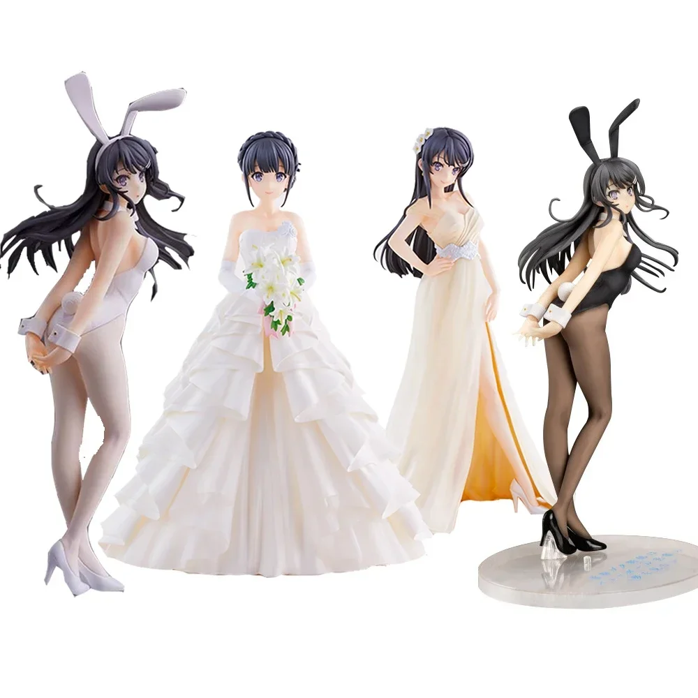 Sexy Anime Rascal Does Not Dream of Bunny Girl Senpai Sakurajima Mai Makinohara Shoko Sexy Girl Anime Action Figure Toys Model