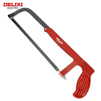 DELIXI ELECTRIC Hacksaw All-steel Heavy-duty Household Small Hand-held Saw，Adjustable Spacing，for Metal,Pipe,PVC,Wood Cutting