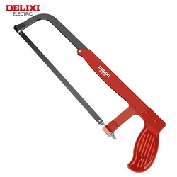 DELIXI ELECTRIC Hacksaw All-steel Heavy-duty Household Small Hand-held Saw，Adjustable Spacing，for Metal,Pipe,PVC,Wood Cutting