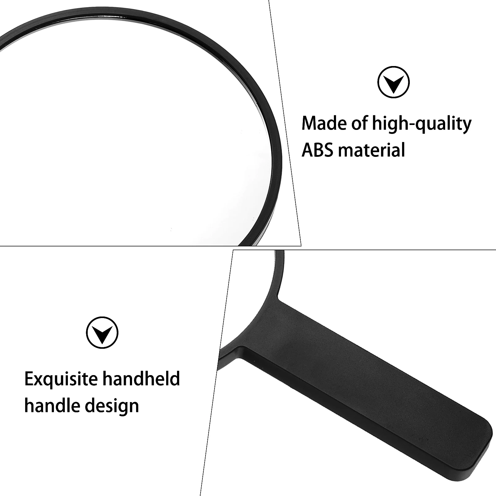 Compact Travel Hand Mirror Round Portable Makeup Mirror for Women Camping Bathroom Makeup Essential Accessory